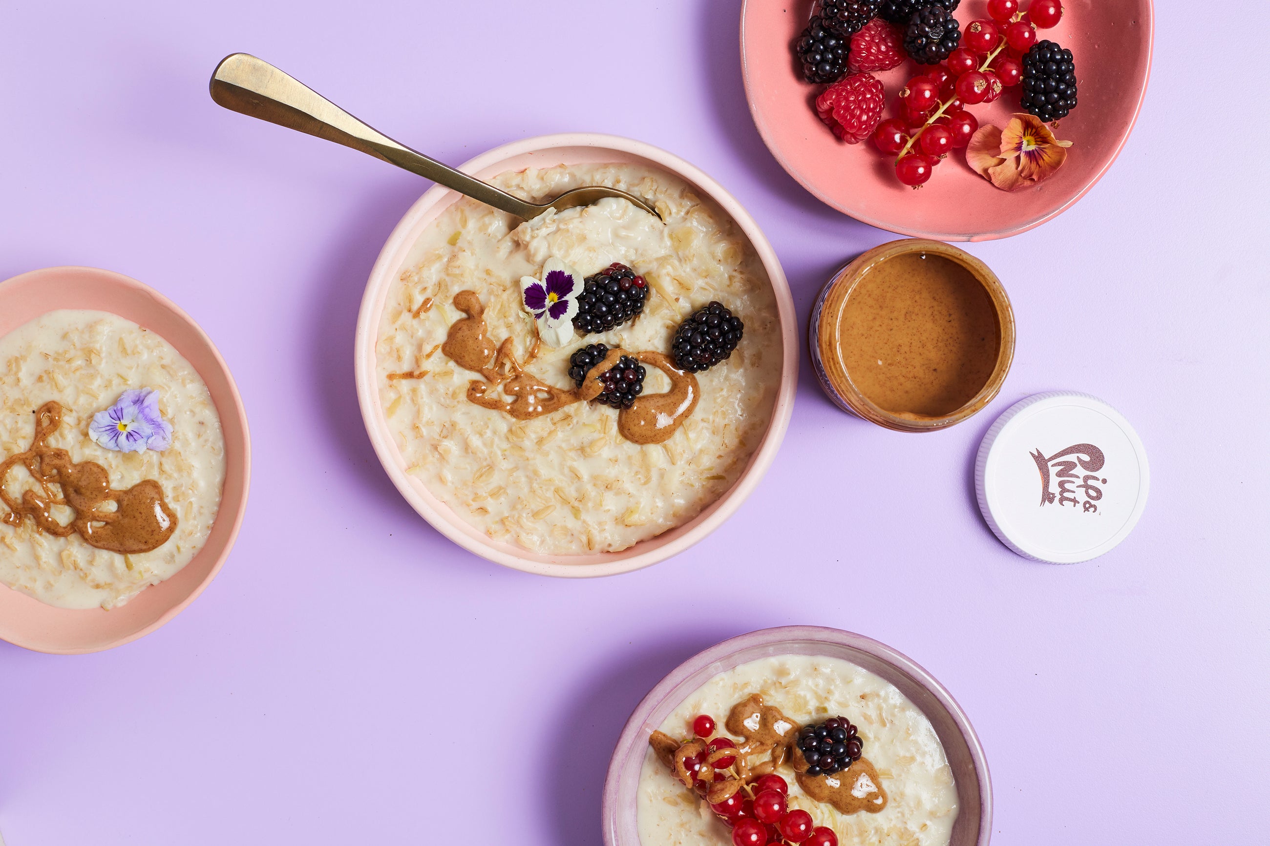 Apple & Blackberry Almond Butter Porridge Recipe Pip & Nut