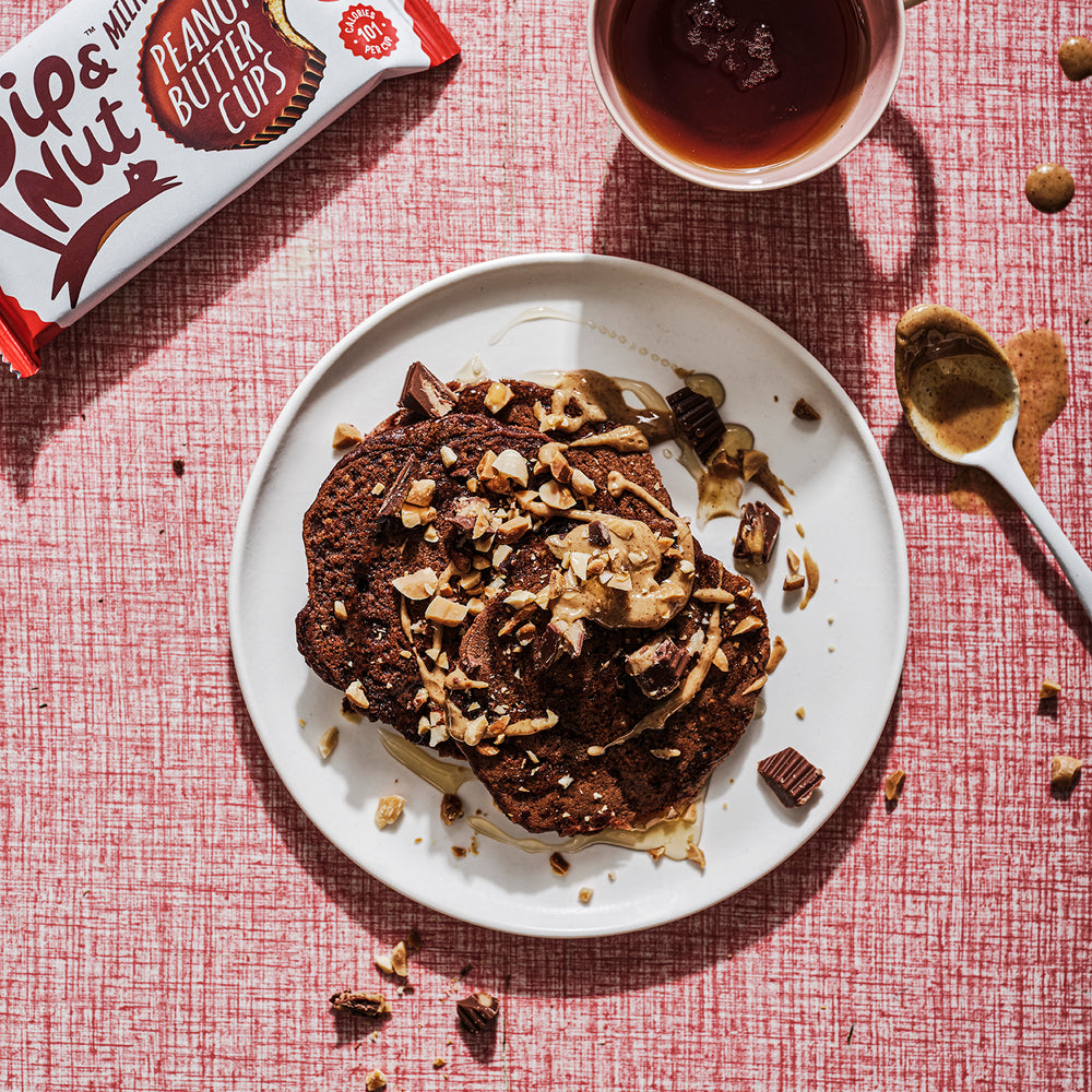  Dark Chocolate Peanut Butter Pancakes 