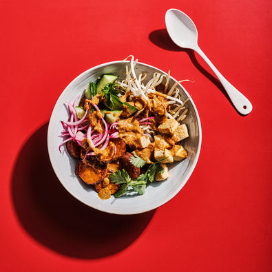 Gado Gado Salad with Spicy Peanut Dressing