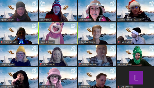 We made some Christmas zoom backgrounds 