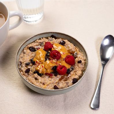 Apple, Raisin and Peanut Butter Porridge