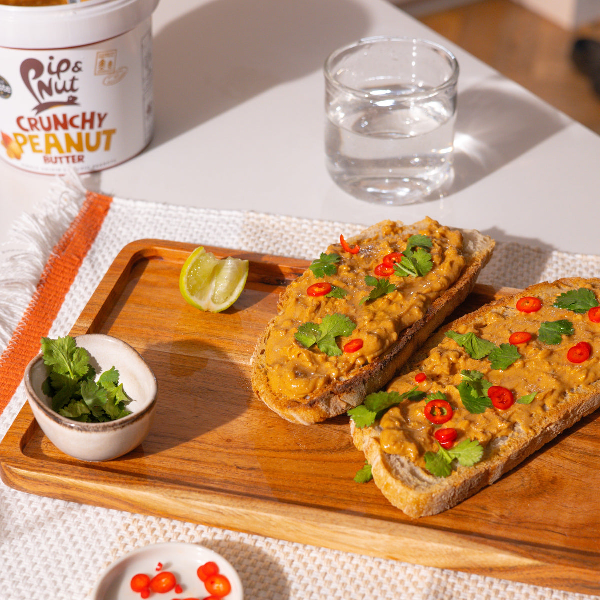  Peanut Butter, Chilli, Lime and Coriander on Toast 