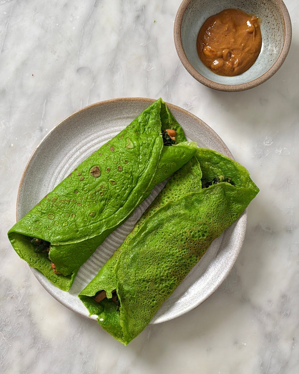  Savoury Peanut Butter (Green) Pancakes 