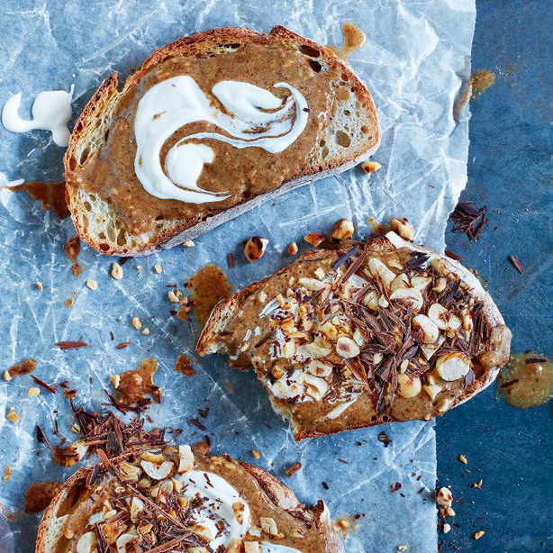  Ultimate Peanut Butter with Yoghurt and Dark Chocolate Toast 