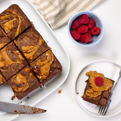 Gooey Peanut Butter Brownies