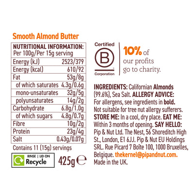 Smooth Almond Butter 425g